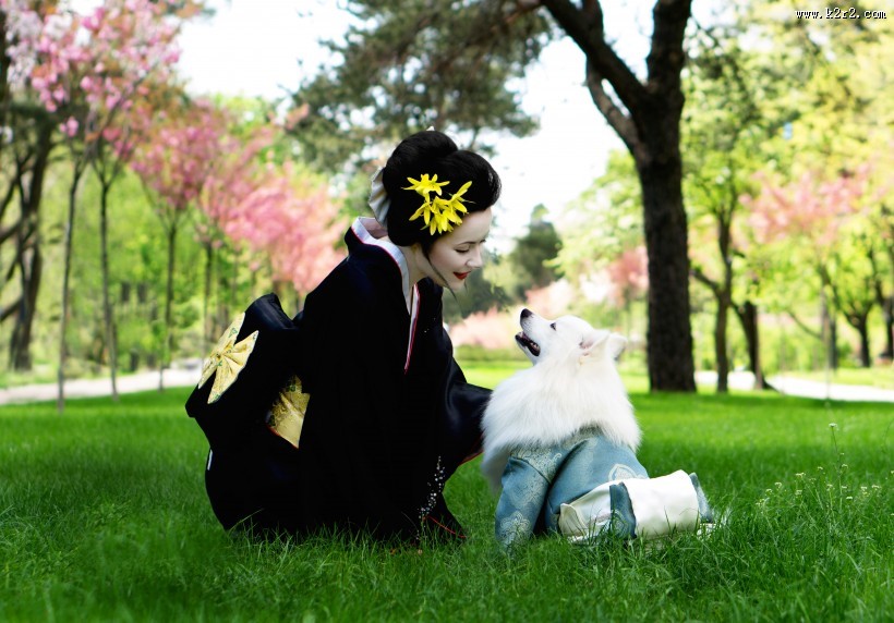 穿和服的日本美女图片