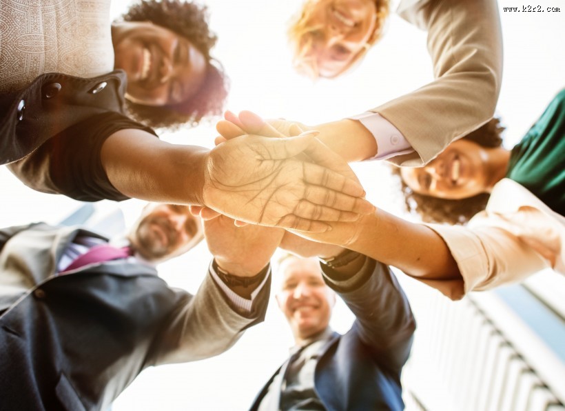 团队合作的手势图片