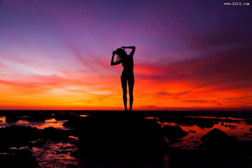 女人的人影轮廓图片