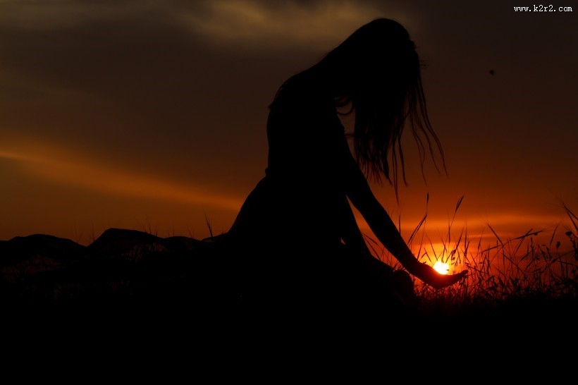 女人的人影轮廓图片