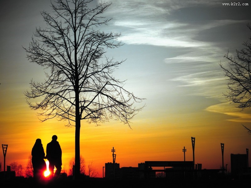 情侣的背影图片