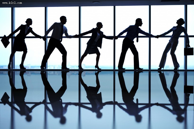 商务团队剪影图片