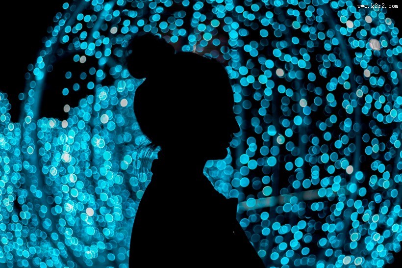 女孩侧面阴影轮廓图片