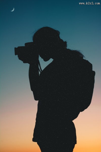 女孩侧面阴影轮廓图片