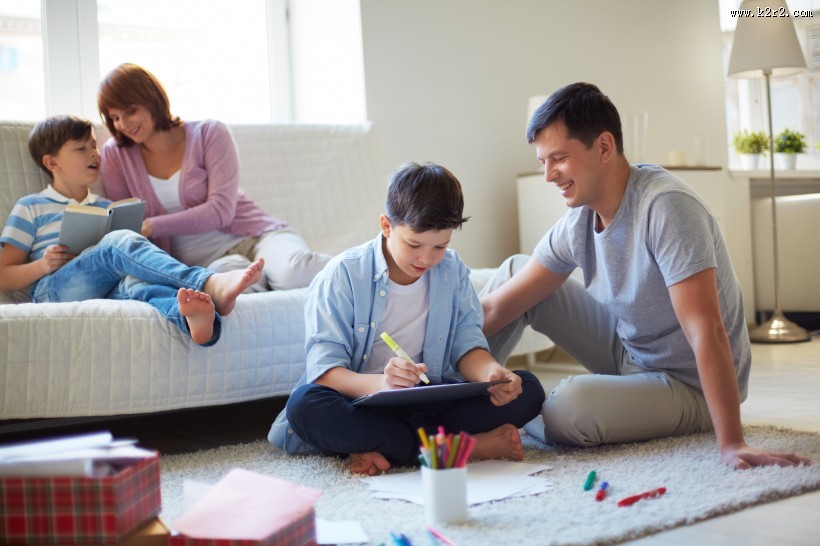 幸福生活的家庭图片