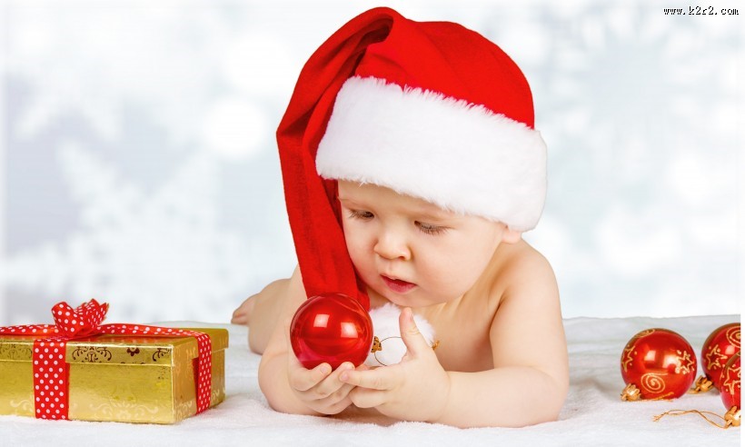 可爱的圣诞宝宝图片