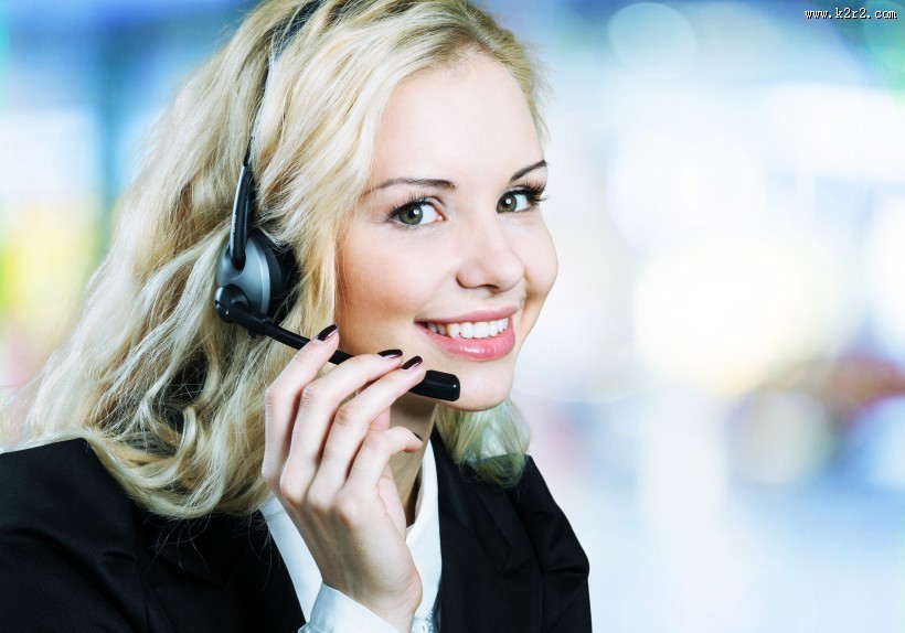 漂亮的美女话务员图片