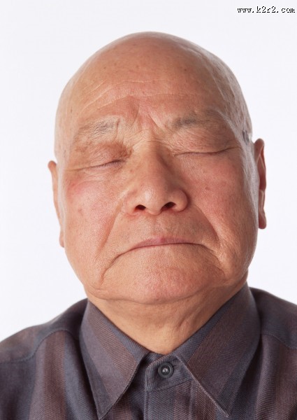 开朗的爷爷特写图片