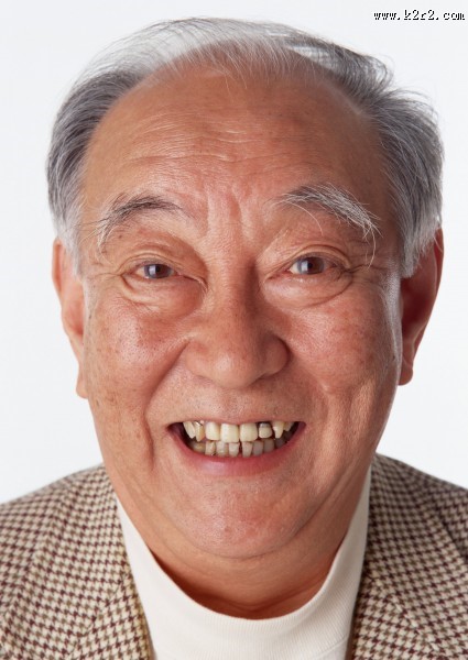 开朗的爷爷特写图片