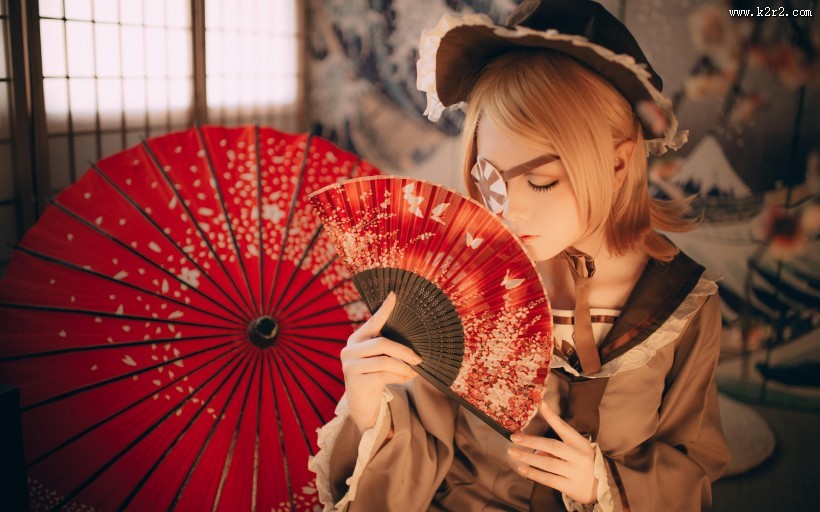 唯美和风镜音铃COS图片大全