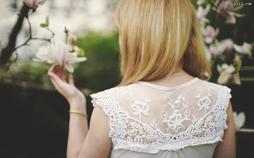 唯美女孩背影图片