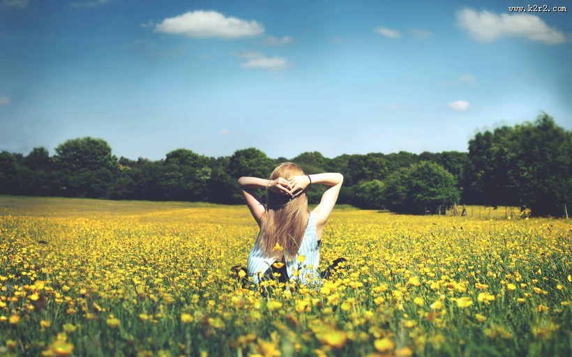 唯美女孩背影图片