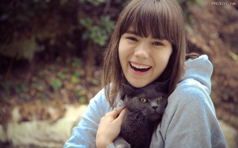 猫与人的友好图片