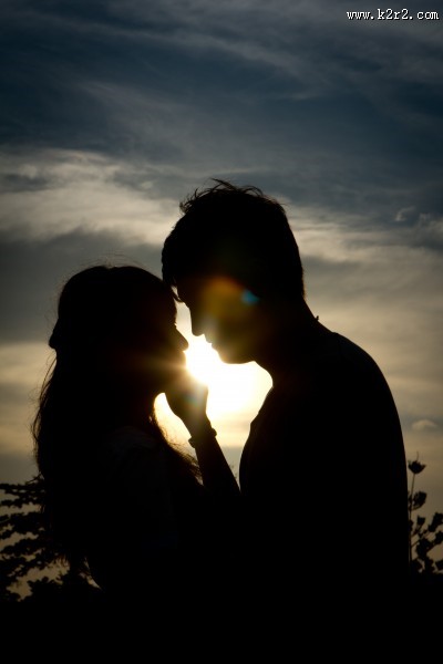 唯美人物剪影图片