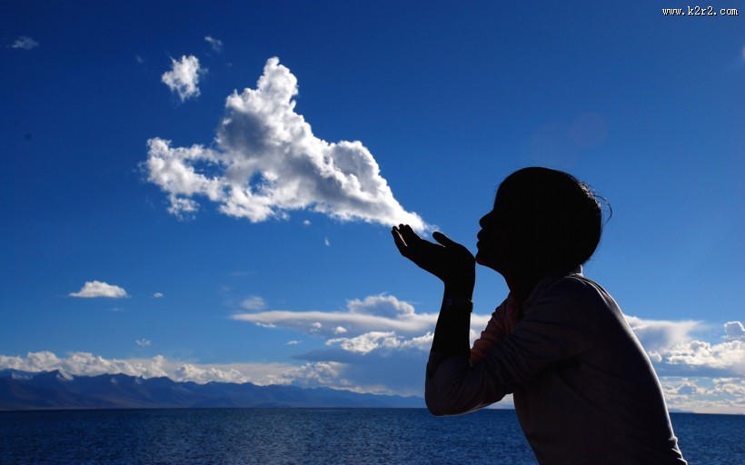 唯美人物剪影图片