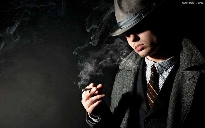 吸烟的人物造型图片