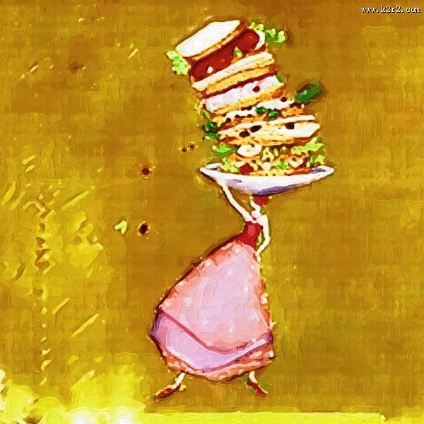 抽象人物油画图片