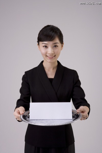 西餐厅服务员图片