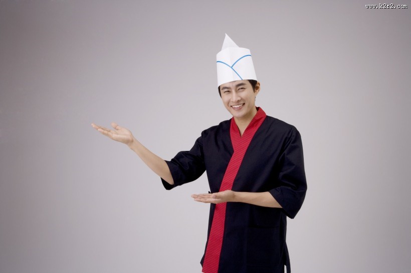 餐厅服务员动作图片