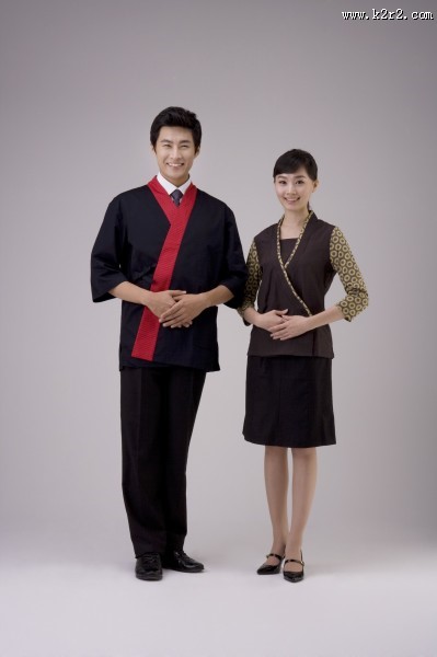 餐厅服务员动作图片