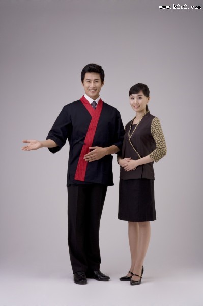 餐厅服务员动作图片