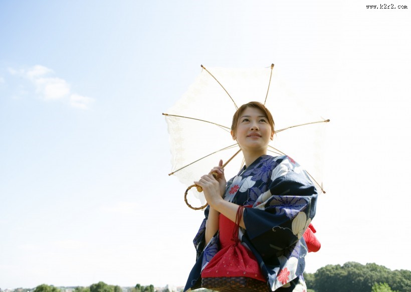 夏日里打伞的日本女人图片大全