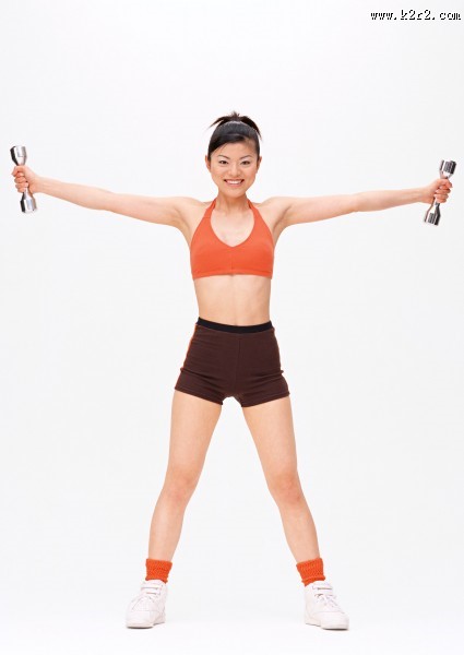 女性哑铃运动图片