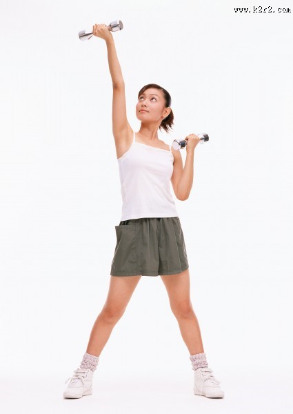 女性哑铃运动图片