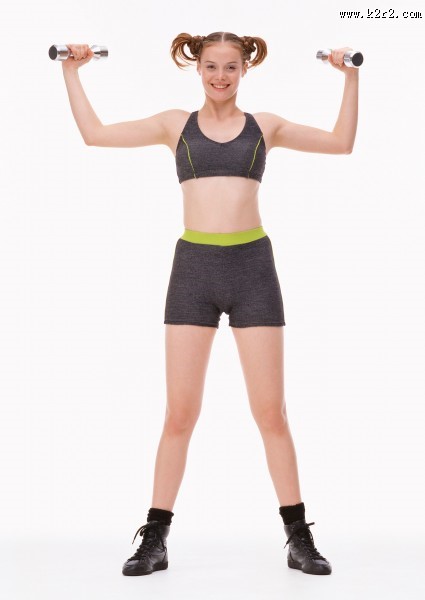 女性哑铃运动图片