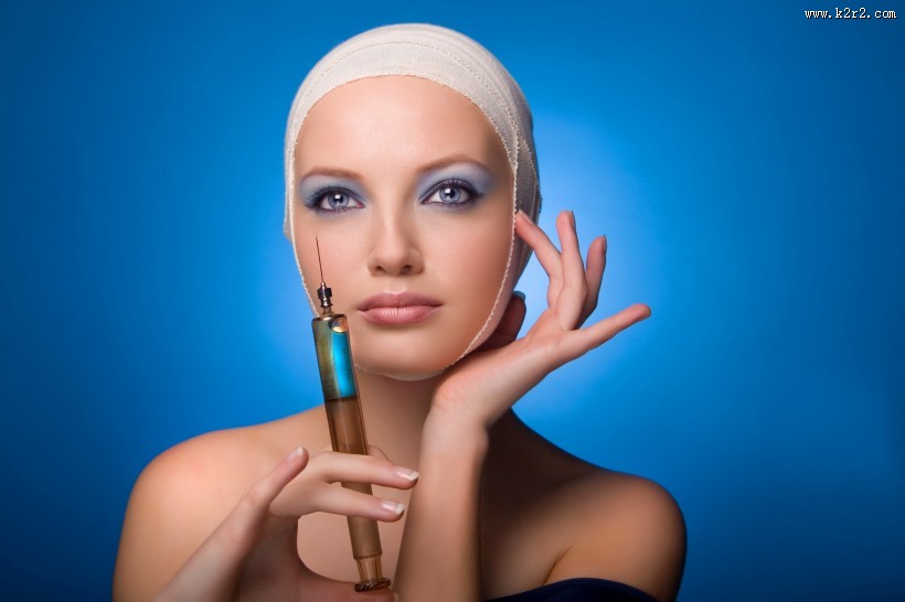 女性面部抽象概念图片