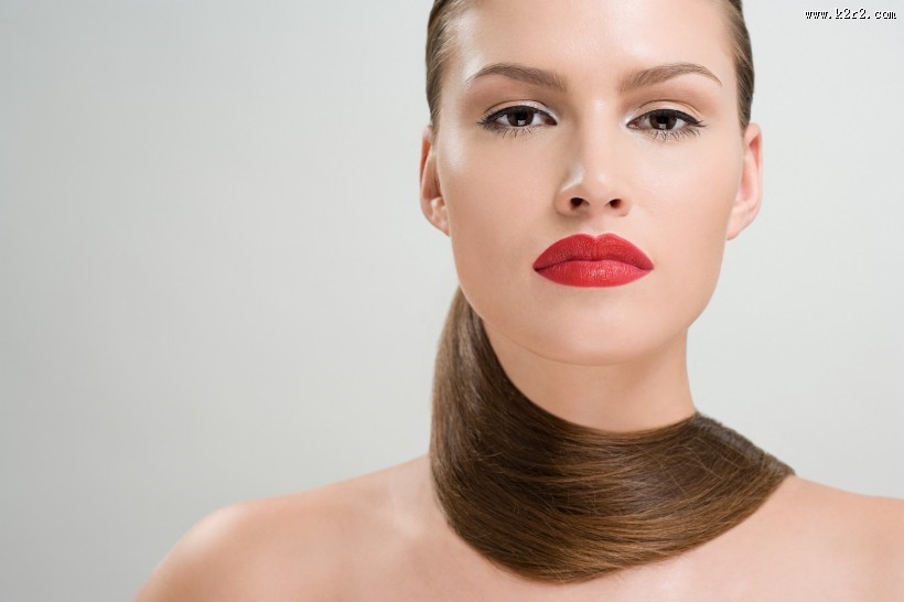 女性面部抽象概念图片