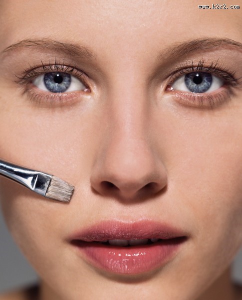 女性面部抽象概念图片