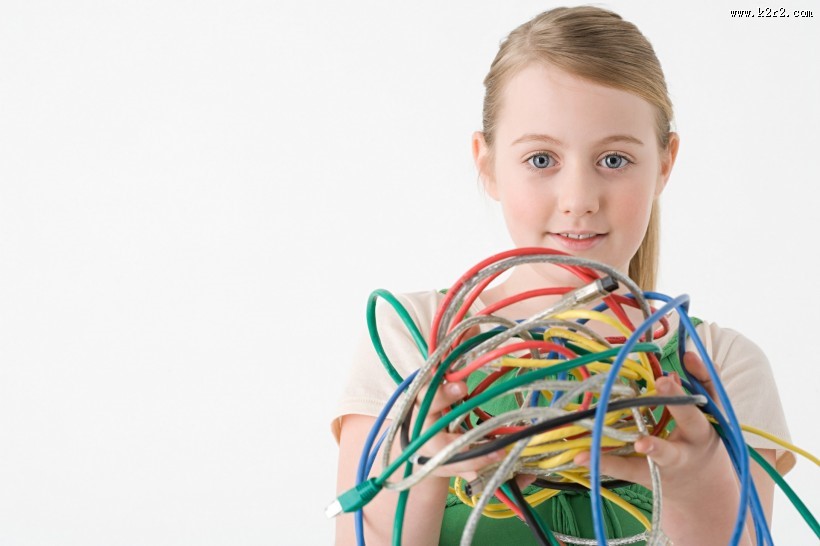 女孩和数码产品图片