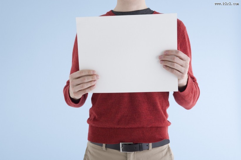 男性空白告示图片