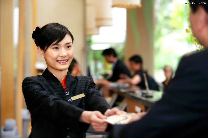 酒店前台接待图片大全