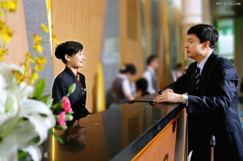 酒店前台接待图片大全