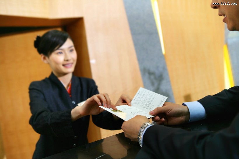 酒店前台接待图片大全