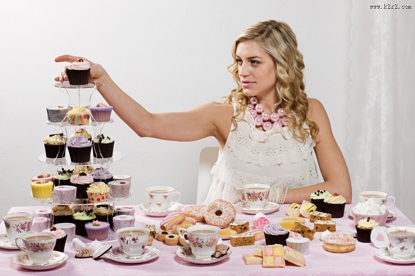 女性美食家图片