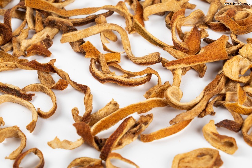 干燥的陈皮调味料图片