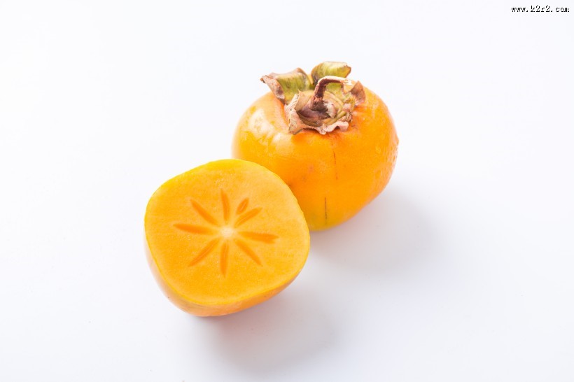 黄色香甜有营养的柿子图片