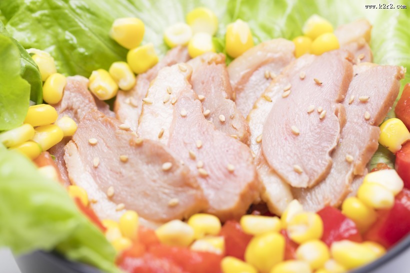 美味好吃的鸭胸肉蔬菜沙拉图片