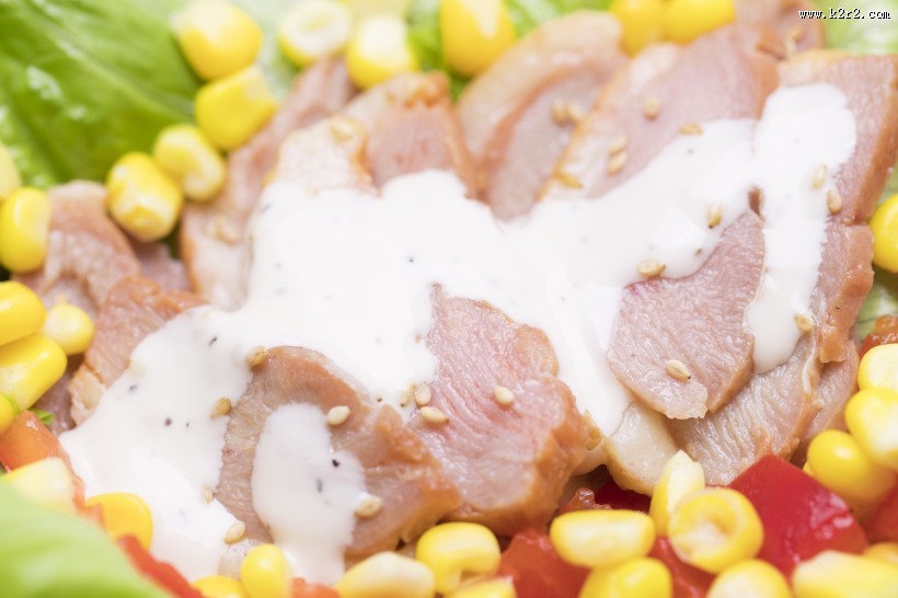 美味好吃的鸭胸肉蔬菜沙拉图片