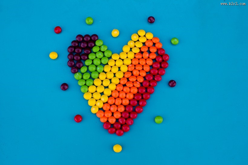 五彩巧克力糖果图片