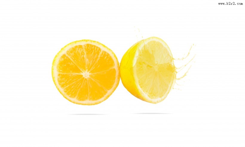 切开的新鲜柠檬图片