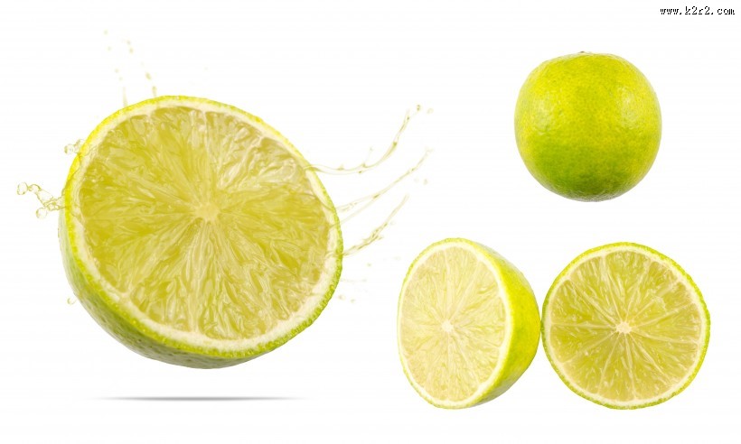 切开的新鲜柠檬图片