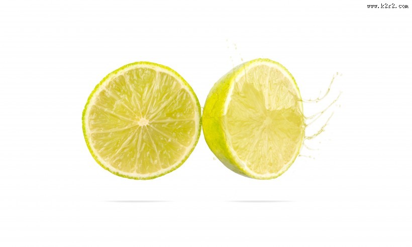 切开的新鲜柠檬图片