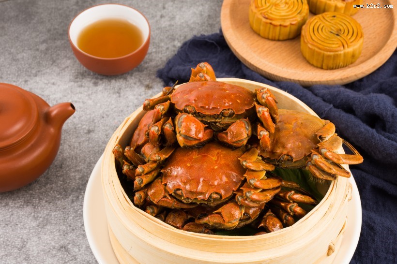 美味清蒸大闸蟹图片