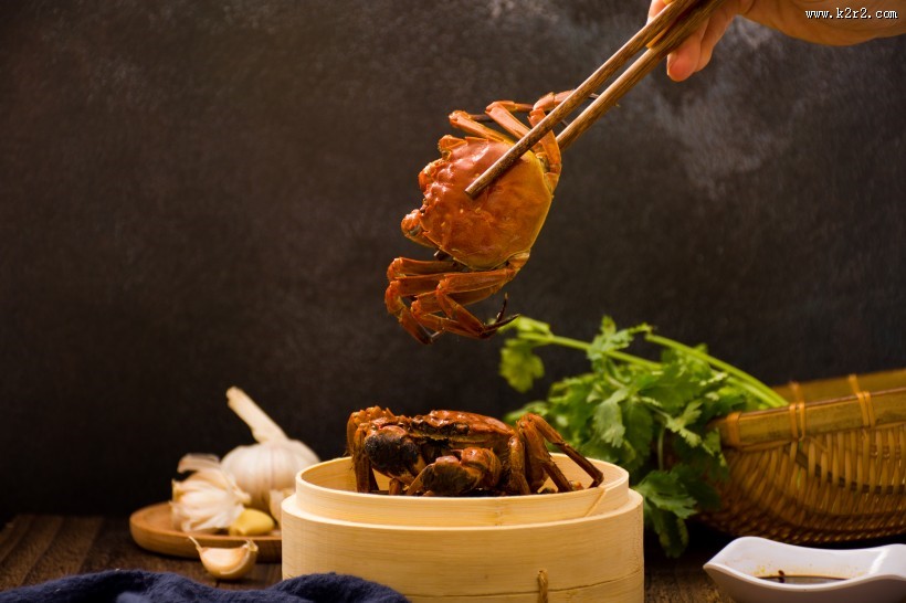 美味清蒸大闸蟹图片