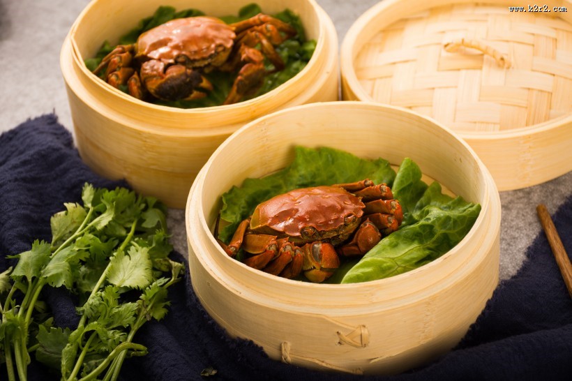 美味清蒸大闸蟹图片