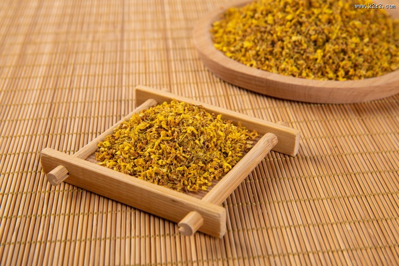 金灿灿香喷喷的桂花图片